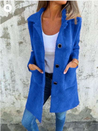 Manteau mi-long à boutonnage simple