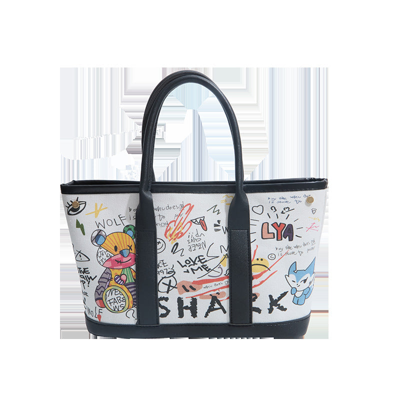 Womens Stylish Personalized Graffiti Crossbody Bag