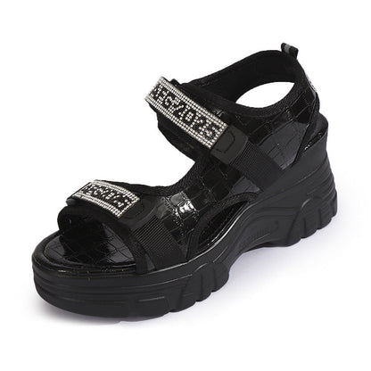 Sandales avec lettres en strass
