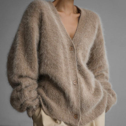 Cardigan Coupe Ample Automne Hiver.