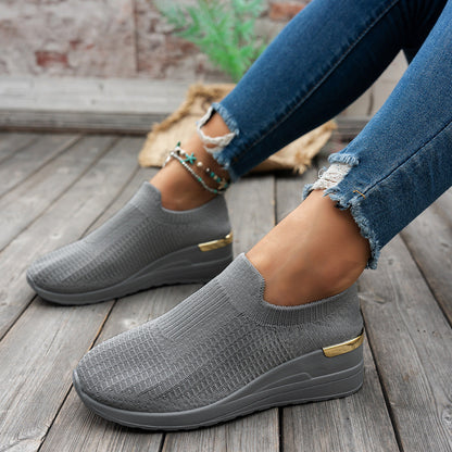 Chaussures à semelle épaisse en maille Flyknit