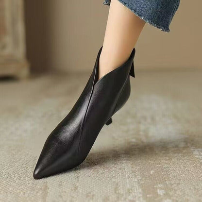 Bottines chics à talons chaton