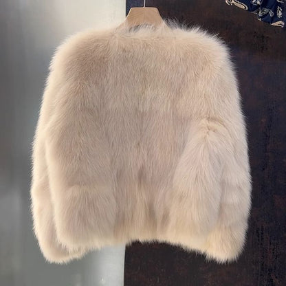 Nouveau manteau en fourrure de renard