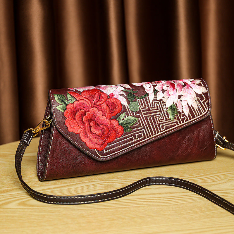 Sac à bandoulière riche design floral opulent