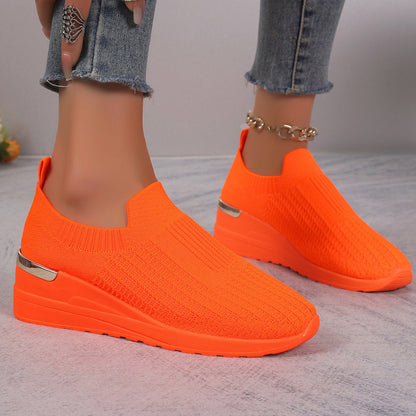 Chaussures à semelle épaisse en maille Flyknit