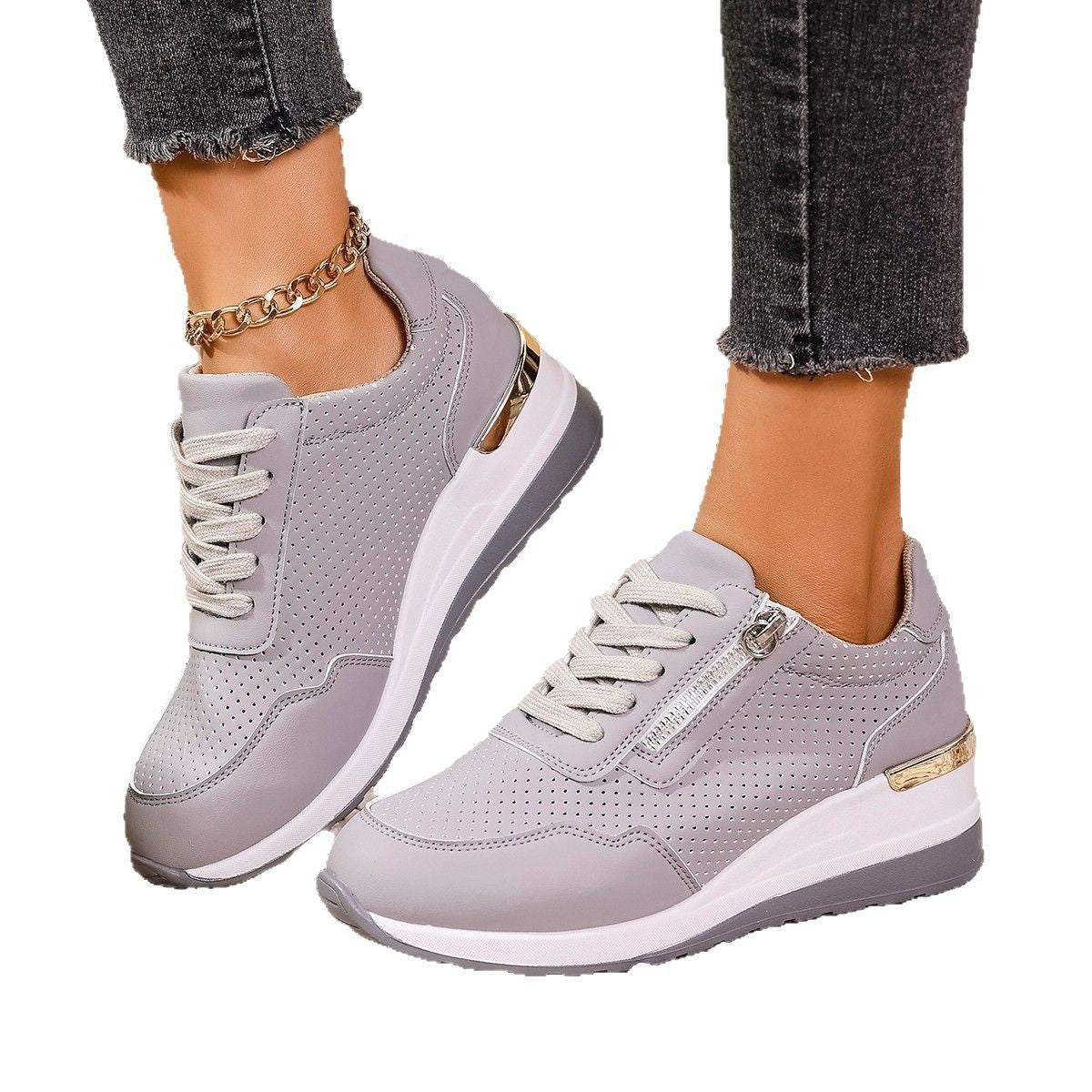 Chaussures avec talon compensé mi-haut